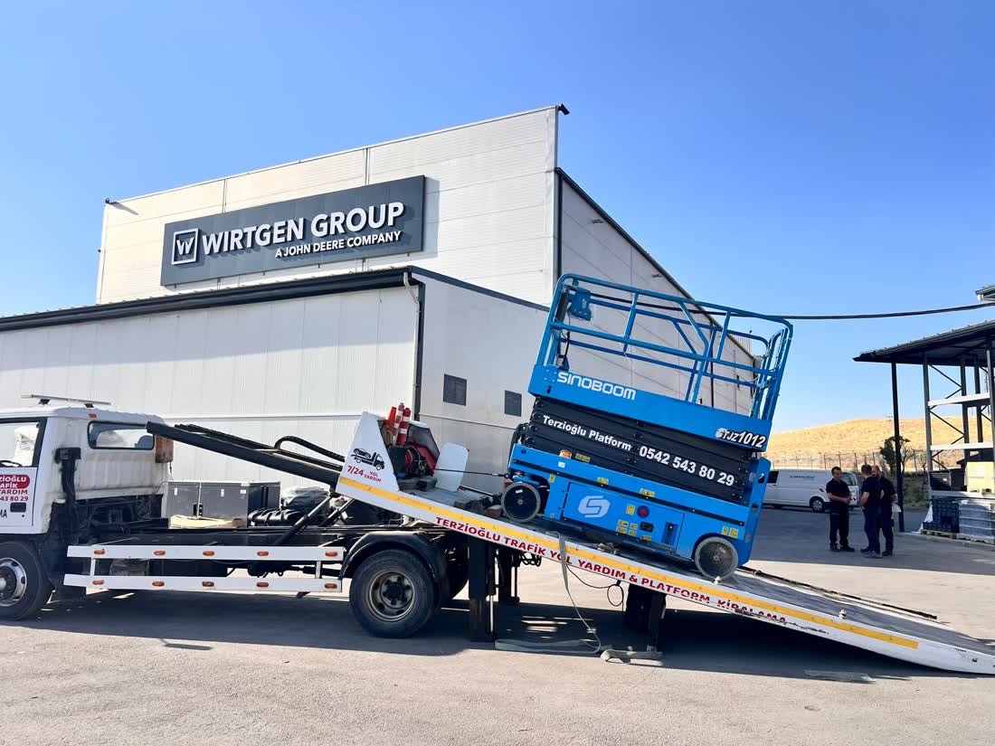 Wirtgen Grup deposunda manlift ekipman teslimatı ve sayım çalışması